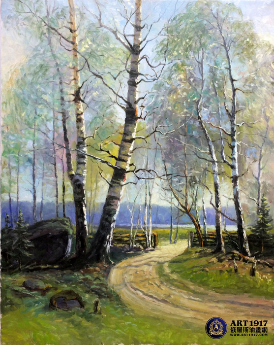 《清晨的白桦树》 - art1917俄罗斯油画网