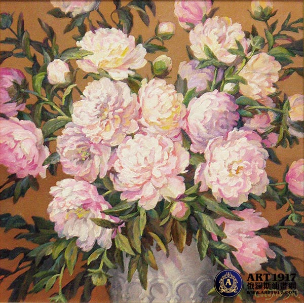 《粉色牡丹》 - art1917俄罗斯油画网