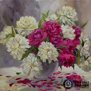 《一束牡丹花》 - art1917俄罗斯油画网
