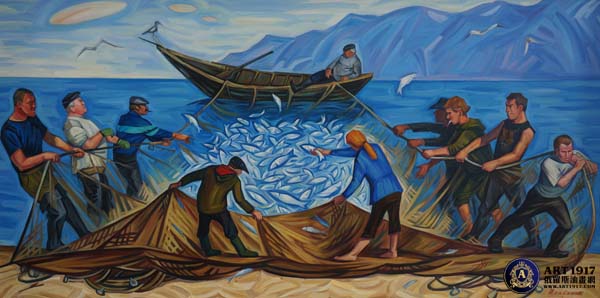 《贝加尔湖的渔民》 - art1917俄罗斯油画网
