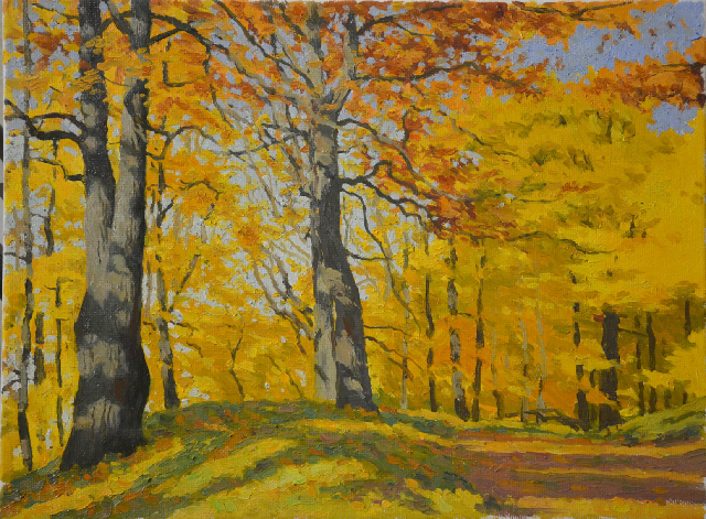 挺拔的橡树杜兰金30×40cm   2018年   布面油画马群拉加乔夫60×80cm